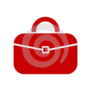 Briefcase vector icon. Portfolio simple solid icon